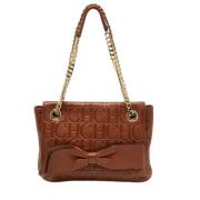 Pre-owned Leather handbags Carolina Herrera Pre-owned , Brown , Dames