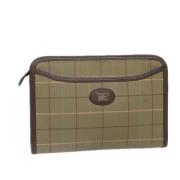 Pre-owned Canvas clutches Burberry Vintage , Beige , Dames