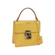 Pre-owned Leather handbags Louis Vuitton Vintage , Yellow , Dames