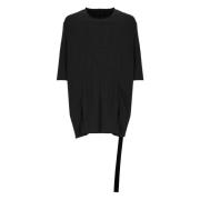 Zwarte Katoenen T-shirt Ronde Hals Korte Mouwen Rick Owens , Black , H...