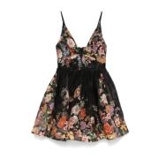 Bloemenprint Zwarte Jurk Zimmermann , Multicolor , Dames