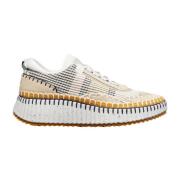 Transparante Vetersneakers met reliëflogo Chloé , Multicolor , Dames