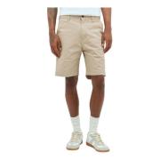 Logo Patch Chino Shorts Katoen Twill A Bathing APE , Beige , Heren