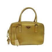 Pre-owned Leather handbags Prada Vintage , Yellow , Dames