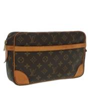 Pre-owned Canvas clutches Louis Vuitton Vintage , Brown , Dames