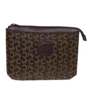 Pre-owned Canvas clutches Celine Vintage , Brown , Dames