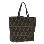 Pre-owned Canvas handbags Fendi Vintage , Brown , Dames