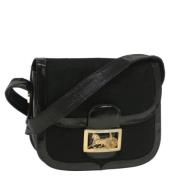 Pre-owned Canvas shoulder-bags Celine Vintage , Black , Dames