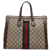 Pre-owned Canvas gucci-bags Gucci Vintage , Beige , Dames