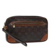 Pre-owned Canvas clutches Louis Vuitton Vintage , Brown , Dames