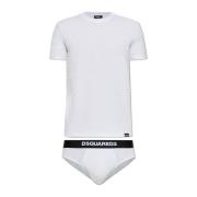 Set: slip en t-shirt met logo Dsquared2 , White , Heren