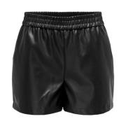 Leren Dames Shorts Jacqueline de Yong , Black , Dames