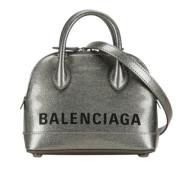 Pre-owned Leather handbags Balenciaga Vintage , Gray , Dames