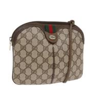 Pre-owned Canvas shoulder-bags Gucci Vintage , Beige , Dames