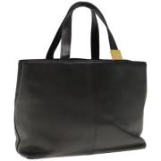 Pre-owned Leather handbags Burberry Vintage , Black , Dames