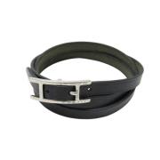 Pre-owned Leather bracelets Hermès Vintage , Black , Unisex