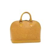 Pre-owned Leather handbags Louis Vuitton Vintage , Yellow , Dames