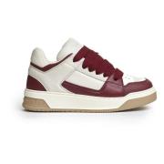 Bordeaux Sneakers met Plateauzool Hogan , Multicolor , Dames