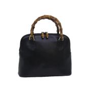 Pre-owned Leather handbags Gucci Vintage , Black , Dames