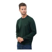 Groene Crew Neck Wollen Trui Hugo Boss , Green , Heren