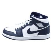 Navy Blauwe Mid-Top Sneakers Jordan , Blue , Heren