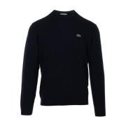 Blauwe Sweater Stijl Lacoste , Blue , Heren