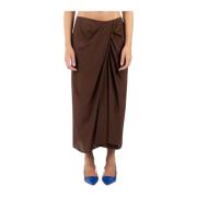 Bruine Rok Gemaakt in Portugal Dries Van Noten , Brown , Dames