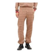 Grafische Jacquard Track Pants Wales Bonner , Brown , Heren