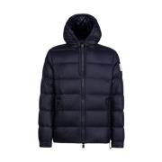 Glanzend Nylon Puffer Jacket Afterlabel , Blue , Heren