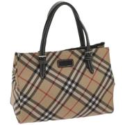 Pre-owned Canvas handbags Burberry Vintage , Beige , Dames