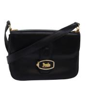 Pre-owned Leather shoulder-bags Celine Vintage , Black , Dames