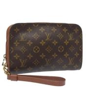 Pre-owned Canvas clutches Louis Vuitton Vintage , Brown , Dames