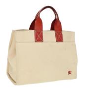 Pre-owned Canvas handbags Burberry Vintage , Beige , Dames