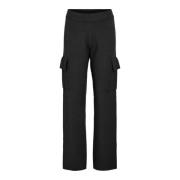 Cargo Jogger Broek voor Vrouwen Vila , Black , Dames