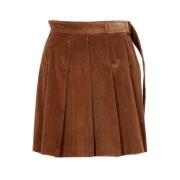 Zucca Geplooide Rok Max Mara , Brown , Dames