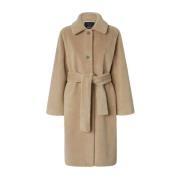 Stijlvolle Jas voor Vrouwen Pinko , Beige , Dames