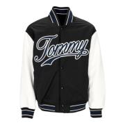 Letterman Jack Zwart Kleurblok Tommy Hilfiger , Black , Heren