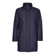 Blauwe Outerwear Trenchcoat Aw24 Fay , Blue , Heren