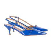 Sling Back Lakleren Schoenen A. Bocca , Blue , Dames