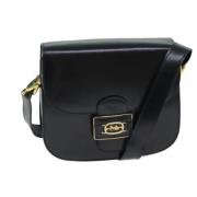 Pre-owned Leather shoulder-bags Celine Vintage , Black , Dames