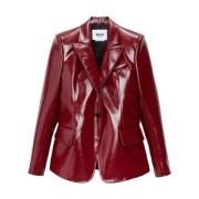 Stijlvolle Blazers voor een chique look Msgm , Red , Dames