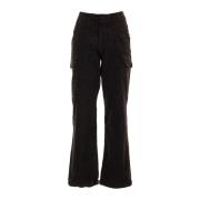 Fluwelen Broek Reiko , Black , Dames