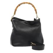 Pre-owned Leather handbags Gucci Vintage , Black , Dames