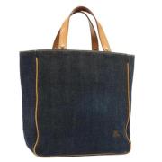 Pre-owned Canvas handbags Burberry Vintage , Blue , Dames