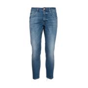 Mid Blue Tapered Jeans Yaren Don The Fuller , Blue , Heren