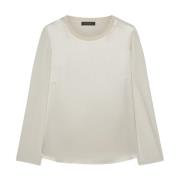 viscose T-shirt Elena Mirò , Beige , Dames