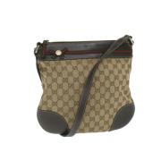 Pre-owned Canvas gucci-bags Gucci Vintage , Beige , Dames