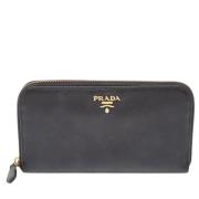 Pre-owned Leather wallets Prada Vintage , Black , Dames