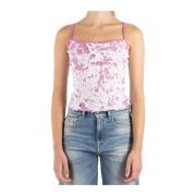 Roze Katoenen Top Diesel , Pink , Dames