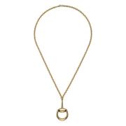 Horsebit ketting met maxi Horsebit hanger in geel goud Gucci , Yellow ...